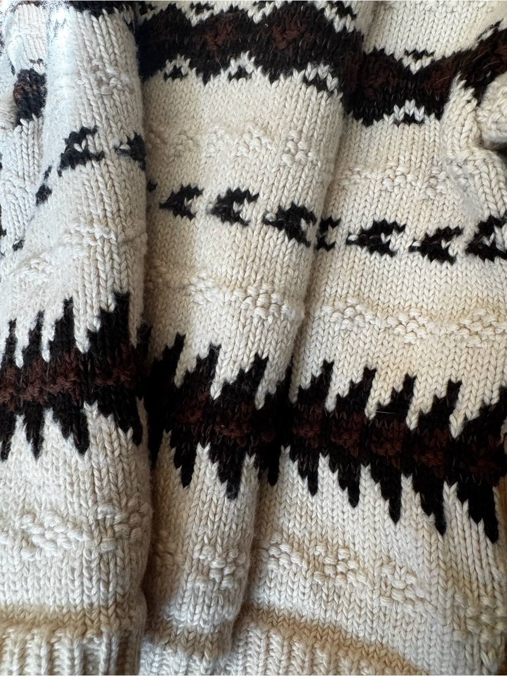 Authentic Polo Ralph Lauren Cotton/Linen Geometric Jacquard Knit Cropped Sweater - Picture 2 of 13